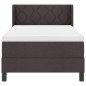 vidaXL Letto a molle Marrone Scuro 100 x 200 cm Tessuto e Schiuma