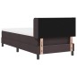 vidaXL Letto a molle Marrone Scuro 100 x 200 cm Tessuto e Schiuma