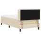 vidaXL Letto Box Spring con materasso - Crema, 100 x 200 cm, tessuto