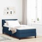 vidaXL Letto a box con materasso - Blu - 100 x 200 cm - Tessuto