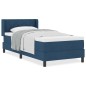 vidaXL Letto a box con materasso - Blu - 100 x 200 cm - Tessuto