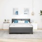 vidaXL Letto Box Spring con materasso grigio scuro, 140 x 190 cm, tessuto.
