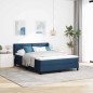 vidaXL Letto Box Spring con Materasso - Blu 140 x 190 cm, Tessuto vidaXL Letto Box Spring con Materasso - Blu 140 x 190 cm, Tessuto