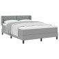 vidaXL Letto Box Spring con materasso grigio chiaro, 140 x 200 cm, in tessuto. vidaXL Letto Box Spring con materasso grigio chiaro, 140 x 200 cm, in tessuto.