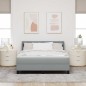 vidaXL Letto Box Spring con materasso grigio chiaro, 140 x 200 cm, in tessuto. vidaXL Letto Box Spring con materasso grigio chiaro, 140 x 200 cm, in tessuto.