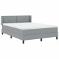 vidaXL Letto Box Spring con materasso grigio chiaro, 140 x 200 cm, in tessuto. vidaXL Letto Box Spring con materasso grigio chiaro, 140 x 200 cm, in tessuto.