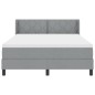 vidaXL Letto Box Spring con materasso grigio chiaro, 140 x 200 cm, in tessuto. vidaXL Letto Box Spring con materasso grigio chiaro, 140 x 200 cm, in tessuto.