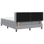 vidaXL Letto Box Spring con materasso grigio chiaro, 140 x 200 cm, in tessuto. vidaXL Letto Box Spring con materasso grigio chiaro, 140 x 200 cm, in tessuto.