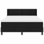 vidaXL Letto a molle con testiera Nero 140 x 200 cm Tessuto e Schiuma vidaXL Letto a molle con testiera Nero 140 x 200 cm Tessuto e Schiuma