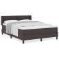 vidaXL Letto a molle Marrone Scuro 140 x 200 cm Tessuto e Schiuma