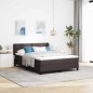 vidaXL Letto a molle Marrone Scuro 160 x 200 cm Tessuto e Schiuma vidaXL Letto a molle Marrone Scuro 160 x 200 cm Tessuto e Schiuma