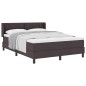 vidaXL Letto a molle Marrone Scuro 160 x 200 cm Tessuto e Schiuma vidaXL Letto a molle Marrone Scuro 160 x 200 cm Tessuto e Schiuma