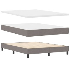 vidaXL Letto Box Spring con materasso tortora - 160 x 200 cm in tessuto