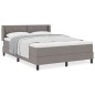 vidaXL Letto Box Spring con materasso tortora - 160 x 200 cm in tessuto