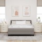 vidaXL Letto Box Spring con materasso tortora - 160 x 200 cm in tessuto