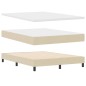 vidaXL Letto a Rete con Materasso in Crema, 160 x 200 cm - Tessuto. vidaXL Letto a Rete con Materasso in Crema, 160 x 200 cm - Tessuto.