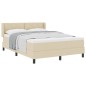 vidaXL Letto a Rete con Materasso in Crema, 160 x 200 cm - Tessuto. vidaXL Letto a Rete con Materasso in Crema, 160 x 200 cm - Tessuto.