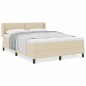 vidaXL Letto a Rete con Materasso in Crema, 160 x 200 cm - Tessuto. vidaXL Letto a Rete con Materasso in Crema, 160 x 200 cm - Tessuto.