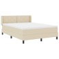 vidaXL Letto a Rete con Materasso in Crema, 160 x 200 cm - Tessuto. vidaXL Letto a Rete con Materasso in Crema, 160 x 200 cm - Tessuto.