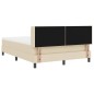 vidaXL Letto a Rete con Materasso in Crema, 160 x 200 cm - Tessuto. vidaXL Letto a Rete con Materasso in Crema, 160 x 200 cm - Tessuto.