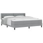 vidaXL Letto con contenitore e materasso, grigio chiaro, 180 x 200 cm, tessuto
