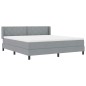 vidaXL Letto con contenitore e materasso, grigio chiaro, 180 x 200 cm, tessuto