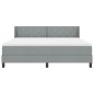 vidaXL Letto con contenitore e materasso, grigio chiaro, 180 x 200 cm, tessuto