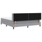 vidaXL Letto con contenitore e materasso, grigio chiaro, 180 x 200 cm, tessuto