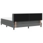 vidaXL Letto a Box con Materasso - Grigio Scuro, 180 x 200 cm, Tessuto. vidaXL Letto a Box con Materasso - Grigio Scuro, 180 x 200 cm, Tessuto.