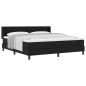 vidaXL Letto a molle con testiera Nero 180 x 200 cm Tessile