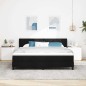 vidaXL Letto a molle con testiera Nero 180 x 200 cm Tessile