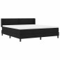 vidaXL Letto a molle con testiera Nero 180 x 200 cm Tessile