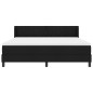 vidaXL Letto a molle con testiera Nero 180 x 200 cm Tessile