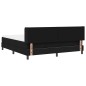 vidaXL Letto a molle con testiera Nero 180 x 200 cm Tessile