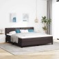 vidaXL Letto a molle Marrone Scuro 180 x 200 cm Tessuto e Schiuma