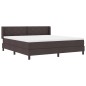 vidaXL Letto a molle Marrone Scuro 180 x 200 cm Tessuto e Schiuma