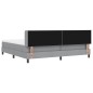 vidaXL Letto a Molle con Materasso, Grigio Chiaro, 200x200 cm, Tessuto vidaXL Letto a Molle con Materasso, Grigio Chiaro, 200x200 cm, Tessuto