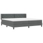 vidaXL Letto Box Spring con materasso grigio scuro, 200x200 cm in tessuto.