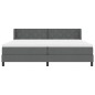 vidaXL Letto Box Spring con materasso grigio scuro, 200x200 cm in tessuto.