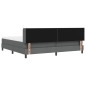 vidaXL Letto Box Spring con materasso grigio scuro, 200x200 cm in tessuto.