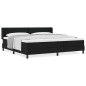 vidaXL Letto a molle con testiera Nero 200 x 200 cm Tessuto e Schiuma