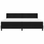 vidaXL Letto a molle con testiera Nero 200 x 200 cm Tessuto e Schiuma