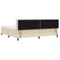 vidaXL Letto a box con materasso beige, 200x200 cm, in tessuto.
