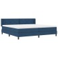 vidaXL Letto Box con materasso blu, 200 cm x 200 cm, in tessuto