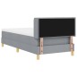 vidaXL Letto Box Spring con materasso grigio chiaro 80x200 cm, tessuto vidaXL Letto Box Spring con materasso grigio chiaro 80x200 cm, tessuto
