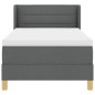 vidaXL Letto francese con materasso grigio scuro, 80 x 200 cm, tessuto vidaXL Letto francese con materasso grigio scuro, 80 x 200 cm, tessuto