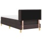 vidaXL Letto a molle Marrone scuro 80 x 200 cm Tessuto imbottito