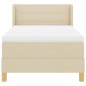 vidaXL Letto box spring di con materasso, tessuto crema, 80 x 200 cm. vidaXL Letto box spring di con materasso, tessuto crema, 80 x 200 cm.
