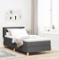 vidaXL Letto a box con materasso grigio scuro, 90 x 200 cm, tessuto vidaXL Letto a box con materasso grigio scuro, 90 x 200 cm, tessuto