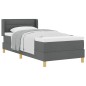 vidaXL Letto a box con materasso grigio scuro, 90 x 200 cm, tessuto vidaXL Letto a box con materasso grigio scuro, 90 x 200 cm, tessuto